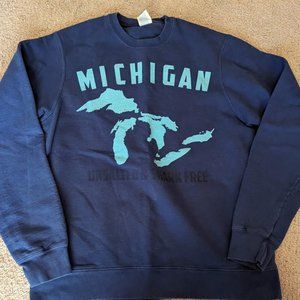 Navy Michigan "Lakes" crew sweatshirt (M)